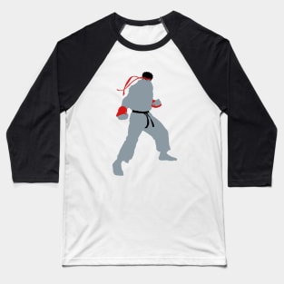 Ryu Fighter Stance Silhouette Baseball T-Shirt